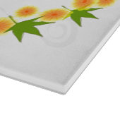 Planche À Découper Fleurs japonaises orange (Coin)