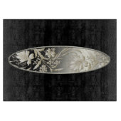 Planche À Découper Fleurs métalliques gris argenté (Devant)