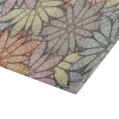 Planche À Découper Fleurs Métalliques Verre (Coin)