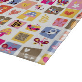 Planche À Découper fleurs mignonnes, oiseaux, motif de carrés de (Coin)