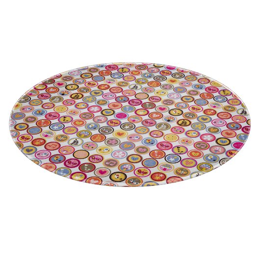 Planche À Découper fleurs mignonnes, oiseaux, motif de coeurs (Coin)