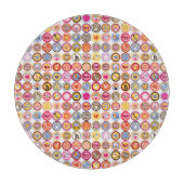 Planche À Découper fleurs mignonnes, oiseaux, motif de coeurs (Devant)