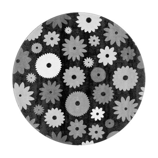 Planche À Découper Fleurs monochromes grand motif (Devant)