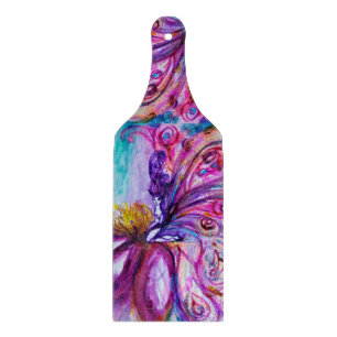 PLANCHE À DÉCOUPER FLEURS MORTES BLANCHES EN ROSE, PARKLES D'OR