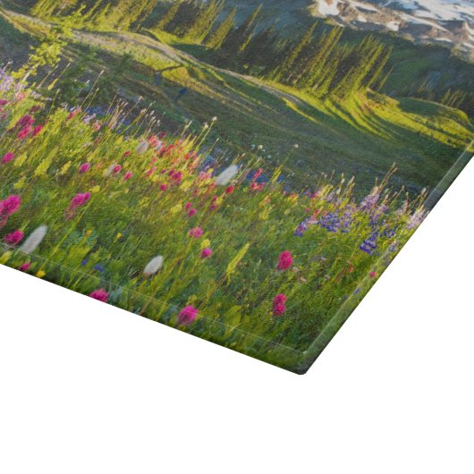Planche À Découper Fleurs | Mt. Rainier Fleurs sauvages (Coin)