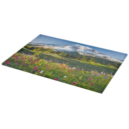 Planche À Découper Fleurs | Mt. Rainier Fleurs sauvages (Coin)