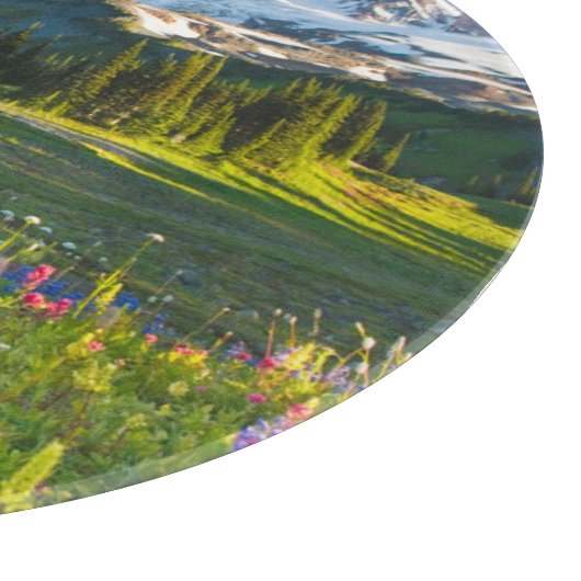 Planche À Découper Fleurs | Mt. Rainier Fleurs sauvages (Coin)