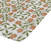 Planche À Découper Fleurs orange, Motif Floral, Verdure, Boho (Coin)