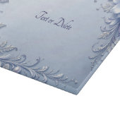 Planche à découper Fleurs Ornées Bleues avec Perle (Coin)