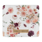 Planche À Découper Fleurs Pastel Modernes & Cadeau Personnalisé Kraft (Devant)