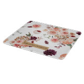 Planche À Découper Fleurs Pastel Modernes & Cadeau Personnalisé Kraft (Coin)