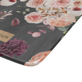 Planche À Découper Fleurs Pastel Modernes & Cadeau Personnalisé Kraft (Coin)