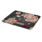 Planche À Découper Fleurs Pastel Modernes & Cadeau Personnalisé Kraft (Coin)