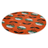 Planche À Découper Fleurs rétro, feuille : motif sans soudure. (Coin)