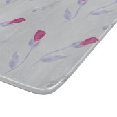 Planche À Découper Fleurs rose gris (Coin)