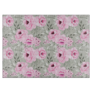 Planche À Découper Fleurs roses