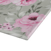 Planche À Découper Fleurs roses (Coin)