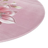 Planche à découper Fleurs Roses Modernes (Coin)