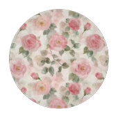 Planche À Découper Fleurs Roses Roses Blush Romantique (Devant)