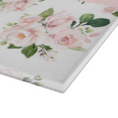 Planche À Découper Fleurs roses, Roses, Fleurs Aquarelles, Votre Nom (Coin)