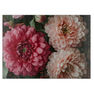 Planche À Découper Fleurs Roses Vintage
