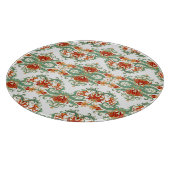 Planche À Découper Fleurs rouges style chinois (Coin)