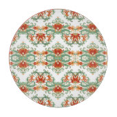 Planche À Découper Fleurs rouges style chinois (Devant)