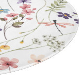 Planche À Découper Fleurs sauvages aquarelle | (Coin)