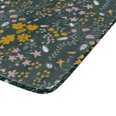 Planche À Découper Fleurs sauvages bohémiens de la moutarde (Coin)