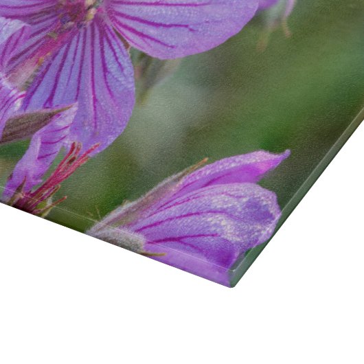 Planche À Découper fleurs sauvages de géranium asticuleux (Coin)