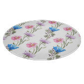 Planche À Découper Fleurs sauvages printaniers : motif botanique aqua (Coin)