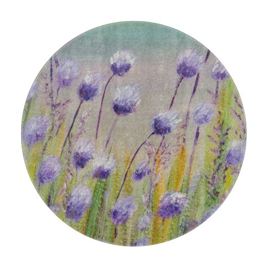 Planche À Découper Fleurs sauvages violets (Devant)