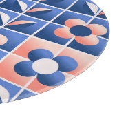 Planche À Découper Fleurs stylisées rétro : motif en mosaïque. (Coin)