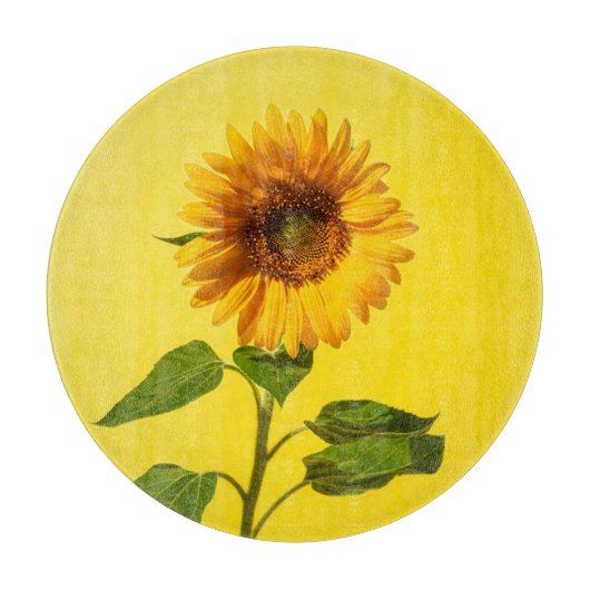 Planche À Découper Fleurs | Tournesol jaune (Devant)