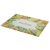 Planche À Découper Fleurs tropicales de verdure (Coin)