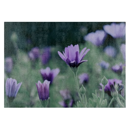 Planche À Découper Fleurs violettes délicates (Devant)