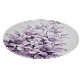 Planche à découper Fleurs Violettes Élégantes (Coin)