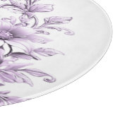 Planche à découper Fleurs Violettes Élégantes (Coin)