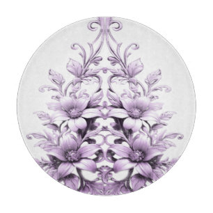 Planche à découper Fleurs Violettes Élégantes
