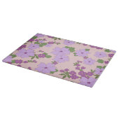 Planche À Découper Fleurs Violettes, Modèle Floral, Motif De Fleurs (Coin)