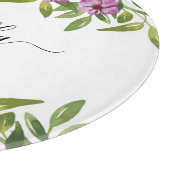 Planche À Découper Fleurs violettes, végétation et printemps typograp (Coin)