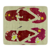 Planche À Découper Flip Flops d'été (rouge) (Devant)