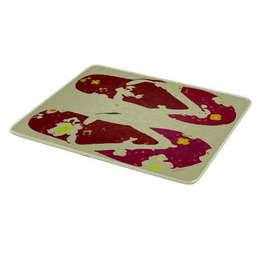 Planche À Découper Flip Flops d'été (rouge) (Coin)