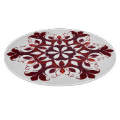 Planche À Découper Flocon de neige de marbre rouge (Coin)