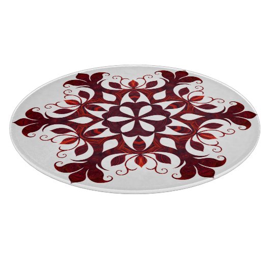 Planche À Découper Flocon de neige de marbre rouge (Coin)