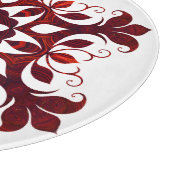 Planche À Découper Flocon de neige de marbre rouge (Coin)