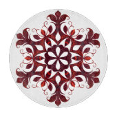 Planche À Découper Flocon de neige de marbre rouge (Devant)