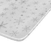 Planche À Découper Flocon de neige de scintillement - gris et Blanc (Coin)