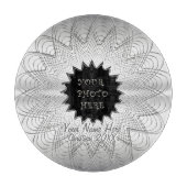 Planche À Découper Flocon de neige (Plaque photo personnalisée) (Devant)