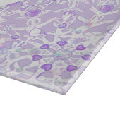 Planche À Découper flocon de neige violet clair et coeur étincelant (Coin)